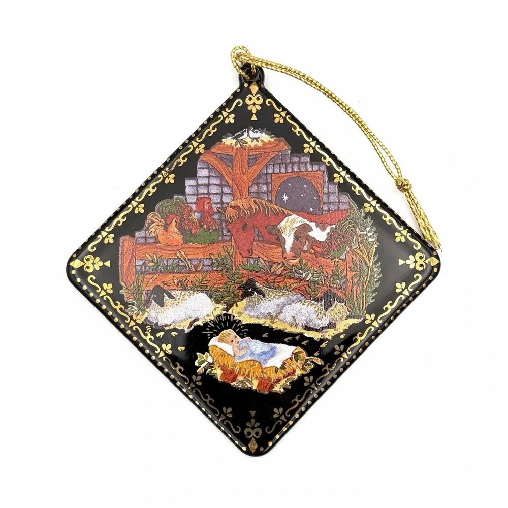 Hallmark Keepsake Ornament Away in a Manger Holiday Enchantment 1995 Porcelain